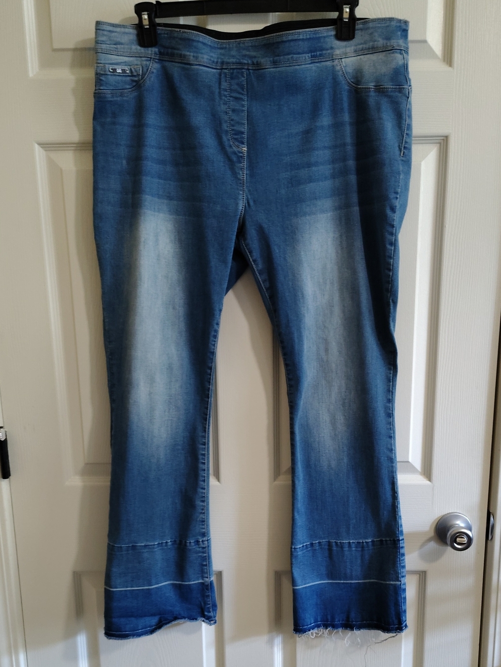 Coco + Carmen Light Blue Washed Flare Jeans